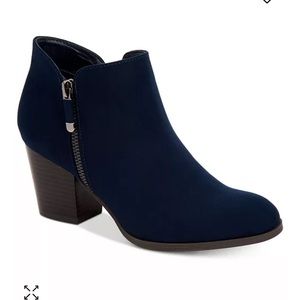 Style & Co Masrinaaf Womens bootie NAVY blue size 8.5